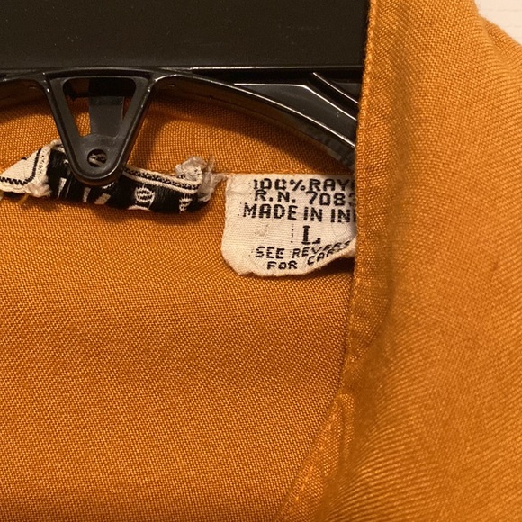 Orange button down blouse - Picture 2 of 3